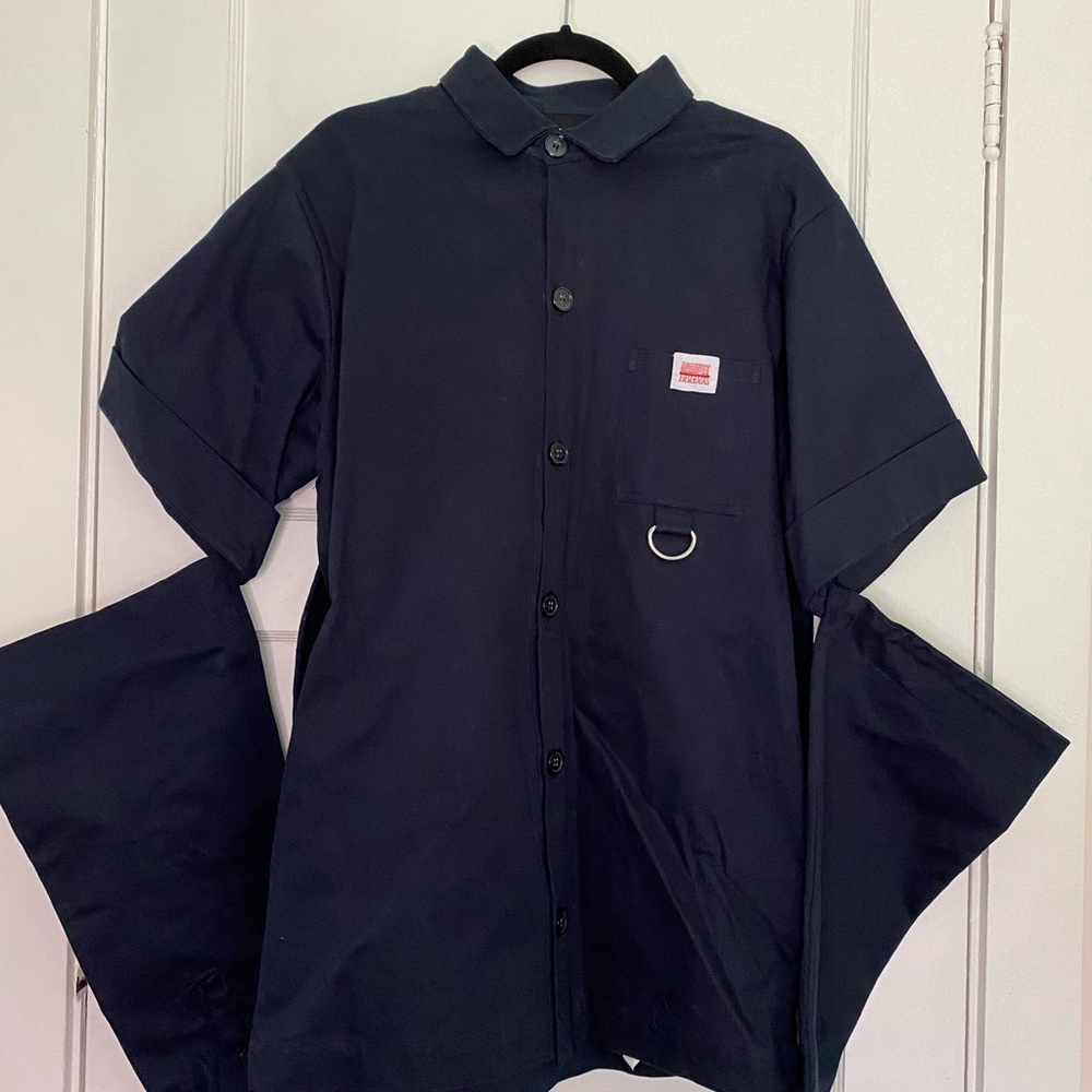 Hood By Air Long Sleeve Denim Shirt With Cape
